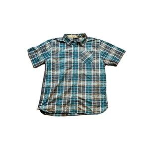 The North Face Men's Size XL  Plaid  Button-Up Casual Camp Shirt - Short Sleeve